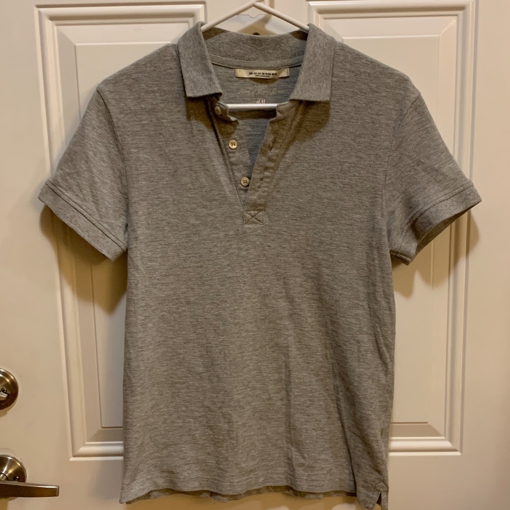 H&M- L.O.G.G. Grey Collared Shirt